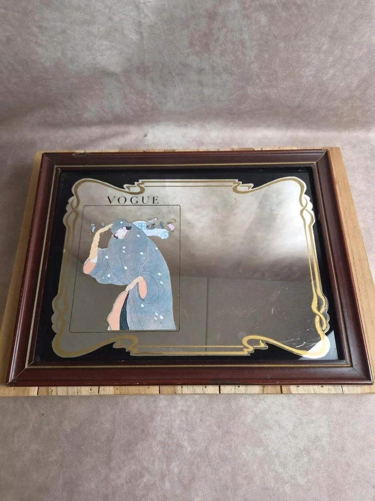 Miroir vintage Vogue style Art déco – décor femme élégante